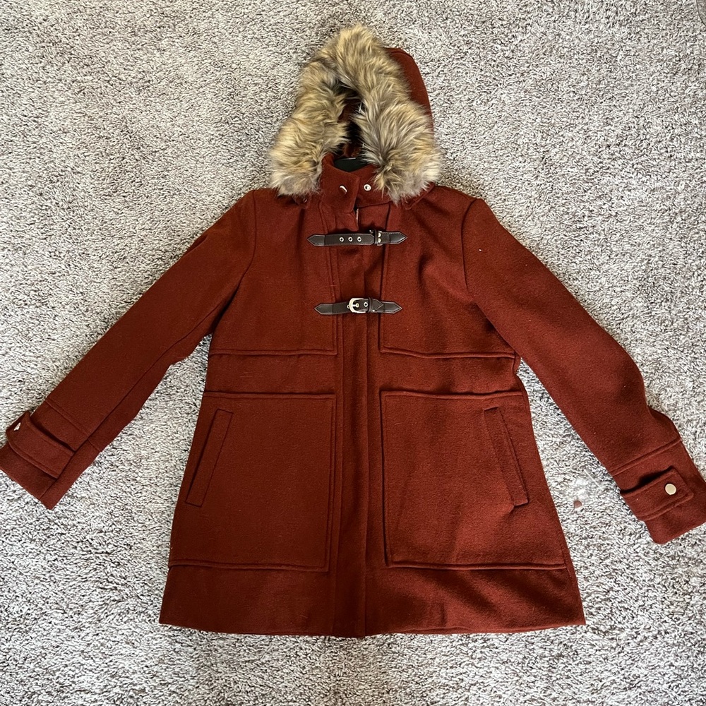 Coffeeshop New York Emmalise Hooded Wool Blend Coat